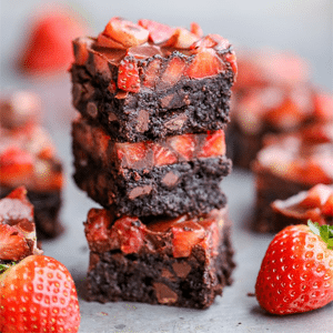 Healthy Desserts - Chocolate Covered Strawberry Brownies | Rachel Freebairn Fitness